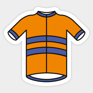 Orange & Blue Cycling Jersey Sticker